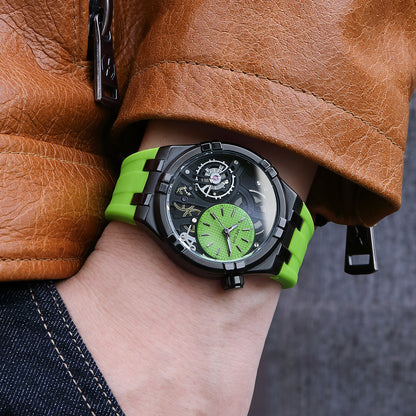 MEGIR Luxury Brand Men Watch Waterproof Quartz Sport Wristwatch Luminous Hands Hollow Casual Silicone Clock Relogio Masculino
