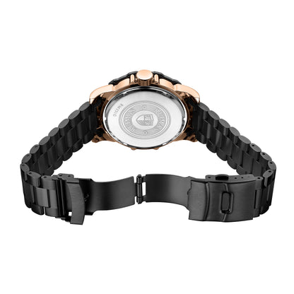 RUIMAS Quartz Watches Men's Business Wristwatch Waterproof Male Clock Chronograph Stainless Steel Casual Watch reloj hombre 331