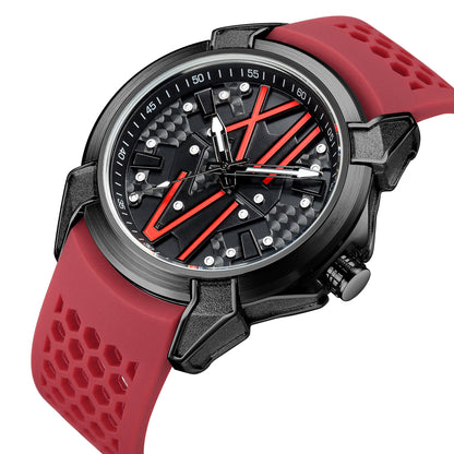 RUIMAS Men Sport Watches Top Brand Quartz Watch Waterproof Wristwatch Silicone Strap Clock Chronograph Relogio Masculino 332