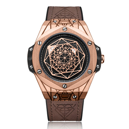 RUIMAS Men's Watches Fashion Sport Quartz Watch for Men Reloj Hombre Leather Belt Wrist Watch Waterproof Casual Clock 533