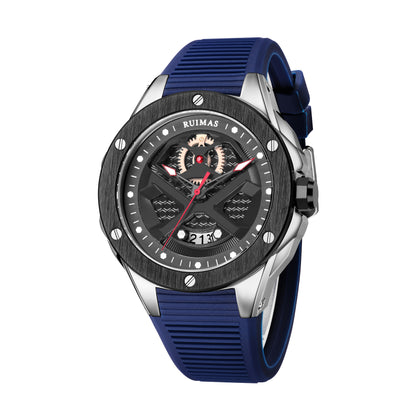 RUIMAS Brand Fashion Sport Watches for Men Quartz Silicone Band Wrist Watch Date Waterproof Wristwatches Clock Relogio Masculino