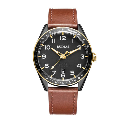 RUIMAS Men Quartz Watches Luxury Leather Sports Quartz Wristwatches Waterproof Luminous Casual Clock Auto Date Relogio Masculino