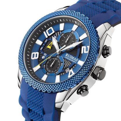 RUIMAS Fashion Watches for Men Luxury Large Dial Quartz Sports Chronograph Clock Luminous Date Casual WristWatch Reloj Hombre
