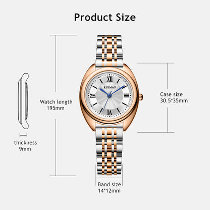 RUIMAS Luxury Women Watch Fashion Ladies Quartz Watches Waterproof Stainless Steel Casual Business Wrist Watch Female Clock 593