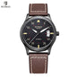 RUIMAS Men Watches Fashion Automatic Mechanical Watch Date Waterproof Business Clock Leather Strap Wristwatch 6725
