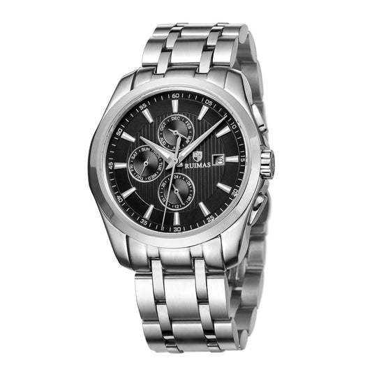 RUIMAS Stainless Steel Band Business Casual Watch for Men Waterproof Luxury Automatic Mechanical Wrist Watches Relogio Masculino