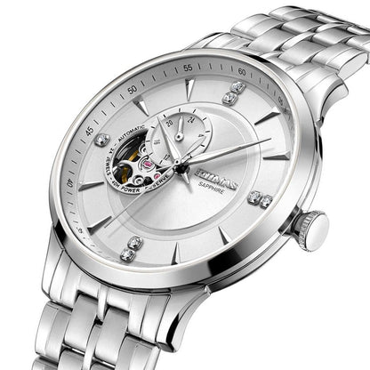 RUIMAS Gold Men Watch Luxury Stainless Steel Automatic Mechanical Watches Sapphire Glass Waterproof Wristwatch Relogio Masculino