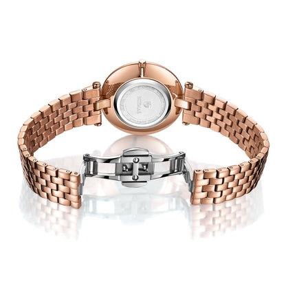 RUIMAS Ladies Wrist Watch Stainless Steel Luxury Quartz Women Watches Waterproof Female Dress Clock Bracelet reloj mujer 6749