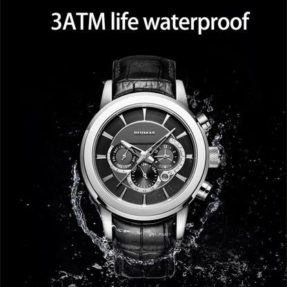 RUIMAS Mechanical Watches for Men Luxury Casual Business Wristwatch Leather Male Clock Date Chronograph Relogios Masculino 6767