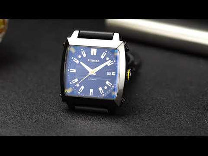 RUIMAS Men's Watches Luxury Automatic Mechanical Wrist Watches Calendar Sapphire Leather Chronograph for Man Reloj Hombre 6763