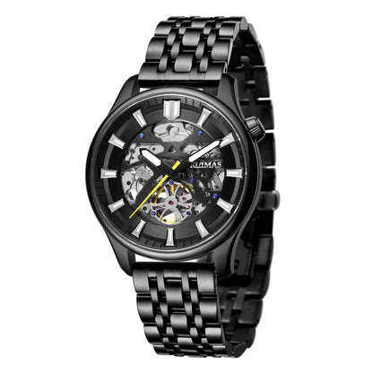 RUIMAS Men's Watch Stainless Steel Automatic Mechanical Wristwatches Luxury Business Man Watches 5ATM Luminous Male Clock 6770