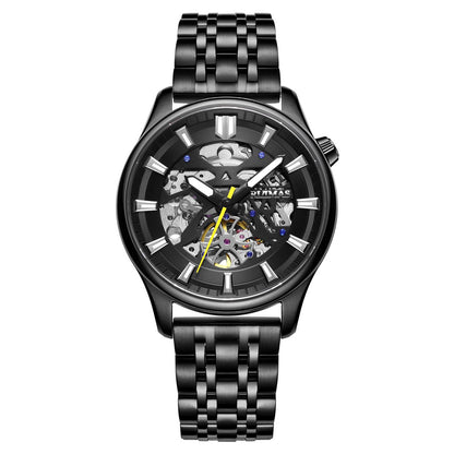 RUIMAS Men's Watch Stainless Steel Automatic Mechanical Wristwatches Luxury Business Man Watches 5ATM Luminous Male Clock 6770