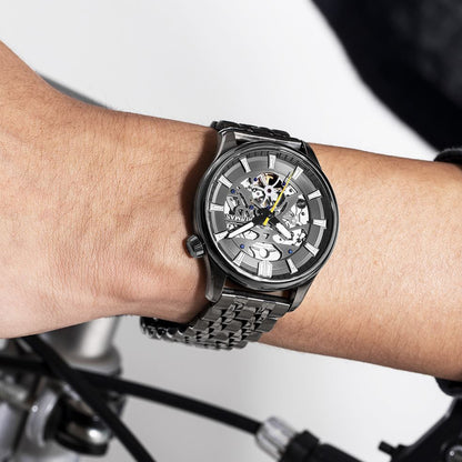 RUIMAS Men's Watch Stainless Steel Automatic Mechanical Wristwatches Luxury Business Man Watches 5ATM Luminous Male Clock 6770
