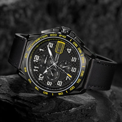 RUIMAS Luxury Men Watches Automatic Mechanical Watch Fashion Sport Casual Wristwatch Leather Strap Luminous Date Male Clock 6771