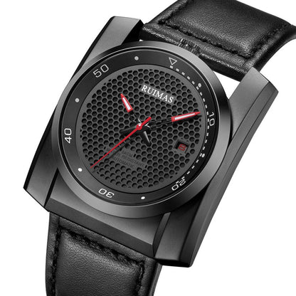RUIMAS Luxury Men Watches Automatic Mechanical Wrist Watch for Mens Fashion Leather Business Casual Clock Montre Homme 6775