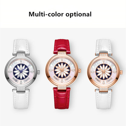 RUIMAS Women's Watch Automatic Mechanical Watches Sapphire Ladies Clock Top Brand Luxury Fashion Female Wristwatch Leather 6776