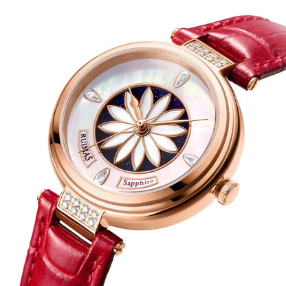 RUIMAS Women's Watch Automatic Mechanical Watches Sapphire Ladies Clock Top Brand Luxury Fashion Female Wristwatch Leather 6776