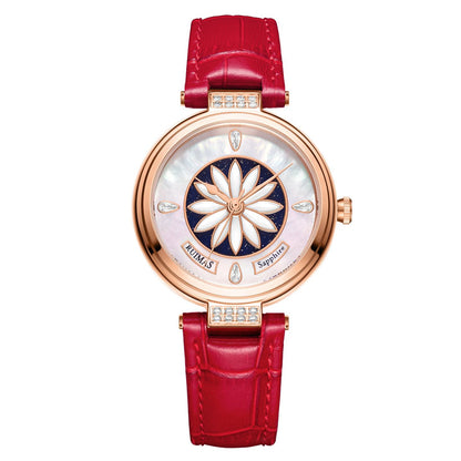RUIMAS Women's Watch Automatic Mechanical Watches Sapphire Ladies Clock Top Brand Luxury Fashion Female Wristwatch Leather 6776
