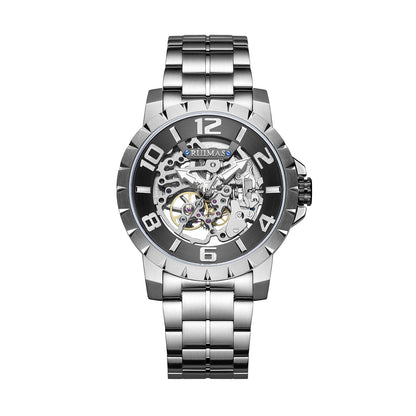 RUIMAS Men Mechanical Watch Luxury Automatic Stainless Steel Bracelet Wristwatches 5ATM Waterproof Clock Relogio Masculino