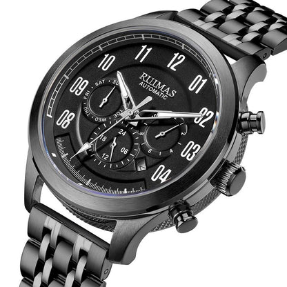 RUIMAS Watch Men Automatic Mechanical Watches Stainless Steel Luminous Business Wristwatch Top Brand Luxury Male Clock 6785