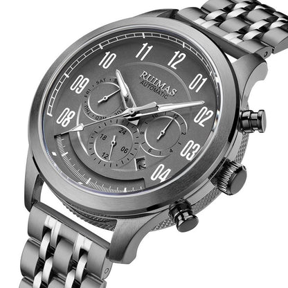 RUIMAS Watch Men Automatic Mechanical Watches Stainless Steel Luminous Business Wristwatch Top Brand Luxury Male Clock 6785