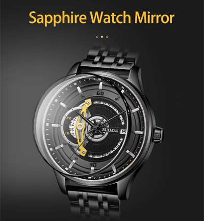 RUIMAS Luxury Business Watches for Mens Fashion Stainless Steel Automatic Mechanical Watch Waterproof Date Wristwatch Clock 6786