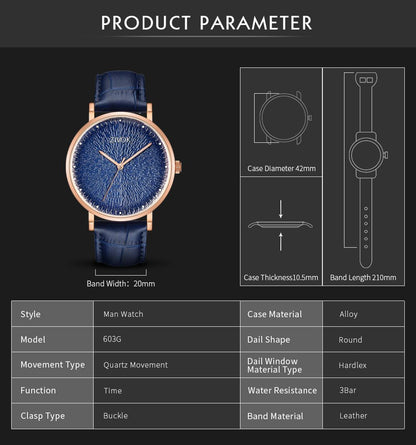 ZIVOK Fashion Quartz Wristwatch Men Sports Watches Waterproof Leather Strap Men's Clock Watch Relogio Masculino