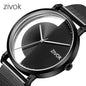 ZIVOK Luxury Quartz Men's Watch Waterproof Sport Wristwatches Big Dial Business Male Watches Clock Montre Homme 604