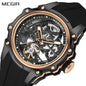 MEGIR Fashion Men's Full Automatic Watches Hollow Out Luminous Sports Mechanical Watch Waterproof Wristwatches Reloj Hombre 2243