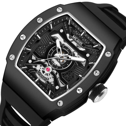 MEGIR Brand Automatic Movement Watch for Men Fashion Waterproof Stainless Steel Case Mechanical Wristwatch Montre Homme 8604