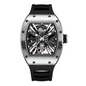 New Skeleton Dial Men's Watch Stainless Steel Case Automatic Mechanical Wristwatches 30M Waterproof Sports Watches Gift 9190-4