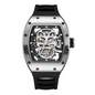 New Men's Watches Skull Hollow Dial Face Mechanical Watch Steel Case Waterproof Sport Wristwatch Automatic Movement Clock 9190-7