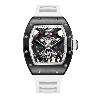 New Hollow Out Dial Men Mechanical Watch Fashion Stainless Steel Automatic Wristwatch Waterproof Watch Clock Montre Homme 9190-5