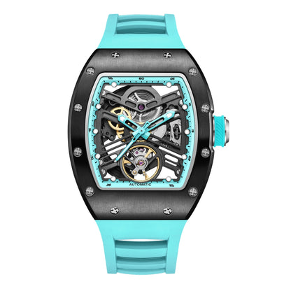 New 42MM Hollow Out Men Mechanical Watch Clock Stainless Steel Case Luminous Waterproof Automatic Watches Wristwatch 9190-13