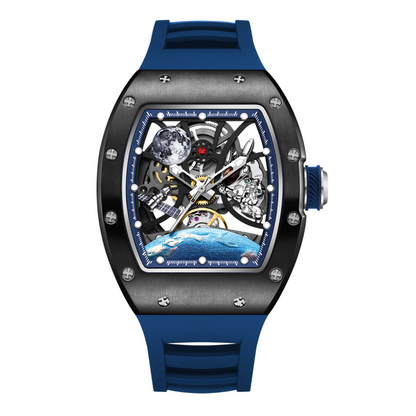 New Skeleton Dial Automatic Mechanical Movement Watch Men Fashion Sport Wristwatches Waterproof Male Clock Reloj Hombre 9190-14