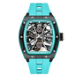 New Men's Sports Watch Fashion Automatic Mechanical Movement Watches Skeleton Luminous Waterproof Business Wristwatches 9198-4