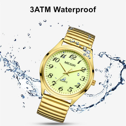 MEGIR Luxury Couple Watches Waterproof Quartz Watch for Lover Stainless Steel Men Women Wristwatches Clock Relogio Masculino 1088