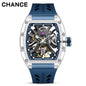 CHANCE Automatic Sport Watch for Men Transparent Mechanical Movment Wristwatch 9-195-11