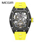 MEGIR Skeleton Dial Men Watches Luxury Automatic Mechanical Sport Watch Stainless Steel Case Man Wristwatch Clock Reloj Hombre 2245