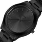 MEGIR Luxury Design Quartz Watch for Men Waterproof Business Full Black Stainless Steel Strap Wrist Watches Reloj Hombre 1096
