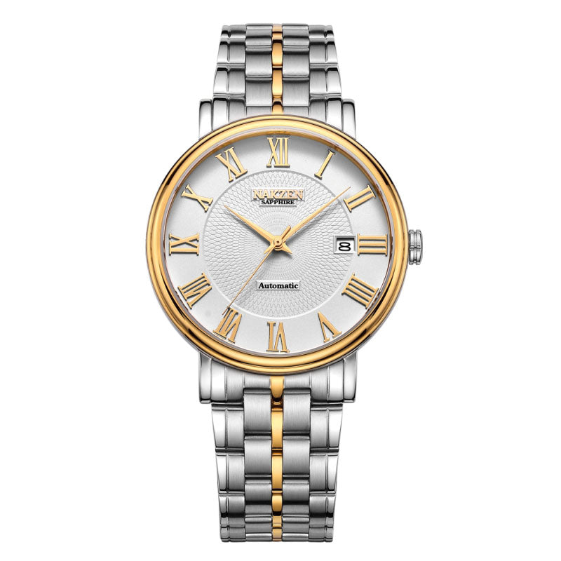 NAKZEN Men Classic Automatic Mechanical Watches Brand Luxury Man Stainless Steel Wristwatch Clock Relogio Masculino Miyota 9015 7002