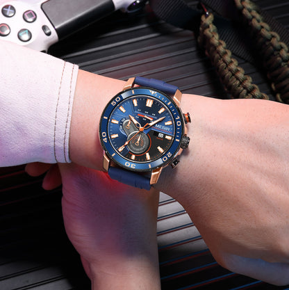 MEGIR Luxury Military Watches for Men Fashion Sport Quartz Wristwatch Waterproof Silicone Band Male Clock Chronograph with Date 2224