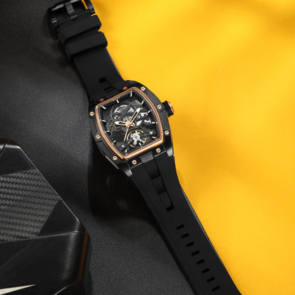 MEGIR 100% Original Fashion Men Watches Automatic Mechanical Watch Steel Case Sport Skeleton Wristwatch Waterproof Clock Reloj Hombre 2242