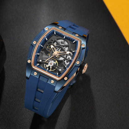 MEGIR 100% Original Fashion Men Watches Automatic Mechanical Watch Steel Case Sport Skeleton Wristwatch Waterproof Clock Reloj Hombre 2242