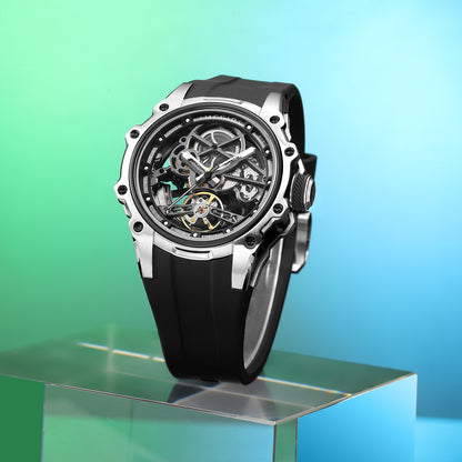 MEGIR Fashion Men's Full Automatic Watches Hollow Out Luminous Sports Mechanical Watch Waterproof Wristwatches Reloj Hombre 2243