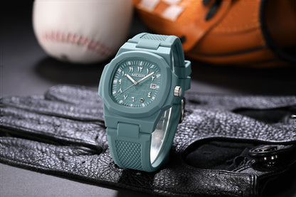 MEGIR 43MM Irregular Dial Men Watches Quartz Waterproof Sport Casual Wristwatch Clock Date Gifts for Man Reloj Hombre 8119