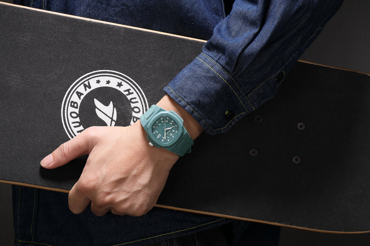 MEGIR 43MM Irregular Dial Men Watches Quartz Waterproof Sport Casual Wristwatch Clock Date Gifts for Man Reloj Hombre 8119