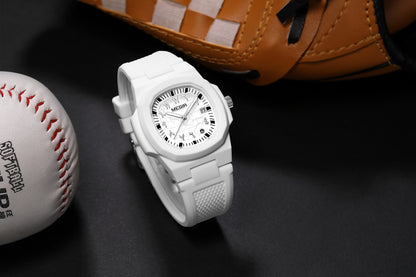 MEGIR 43MM Irregular Dial Men Watches Quartz Waterproof Sport Casual Wristwatch Clock Date Gifts for Man Reloj Hombre 8119