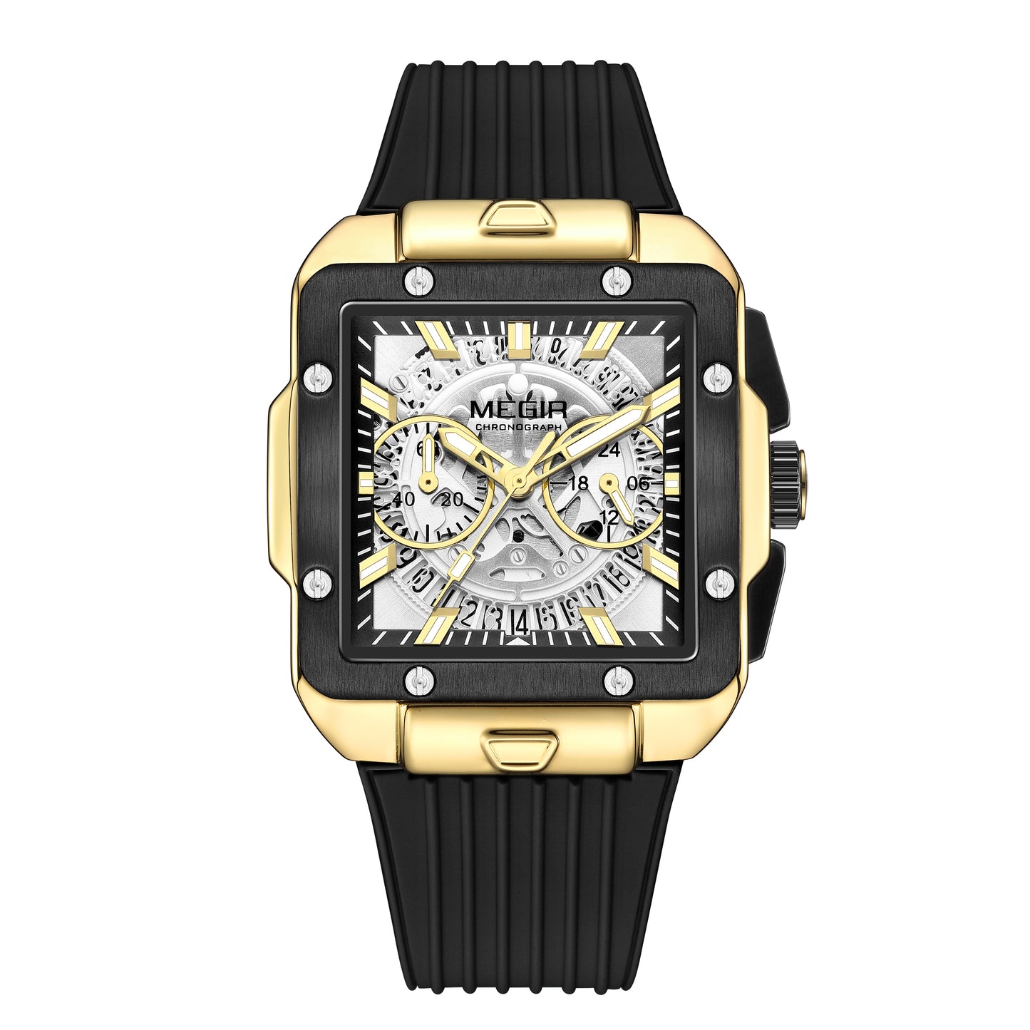 MEGIR Fashion Men's Quartz Military Watches Luxury Large Dial Chronograph Luminous Calendar Sport Wristwatches Relogio Masculino 2228