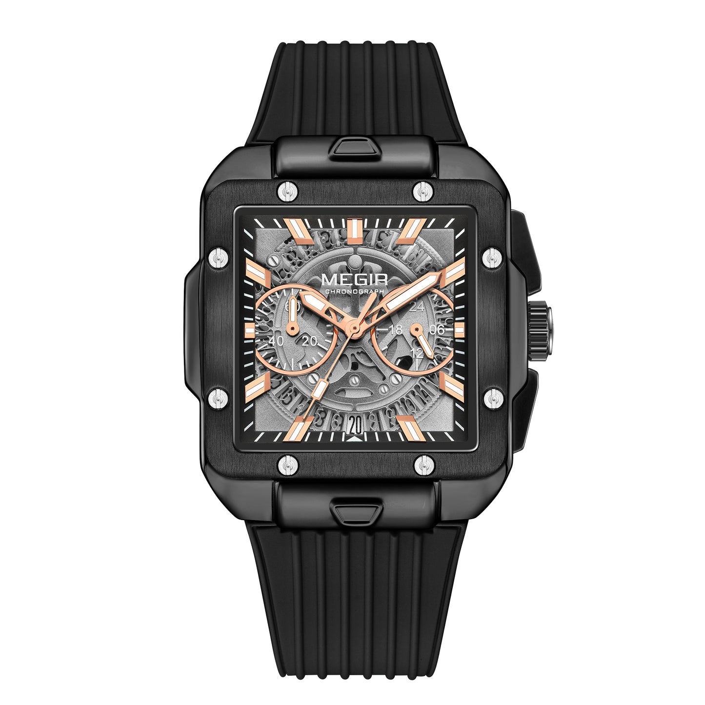 MEGIR Fashion Men's Quartz Military Watches Luxury Large Dial Chronograph Luminous Calendar Sport Wristwatches Relogio Masculino 2228